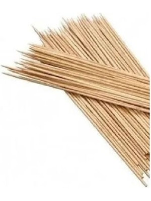 Espeto de Bambu 3x30cm com 80 Peças Natural para Churrasquinho, Petiscos e Sobremesas – Sustentável e Biodegradável