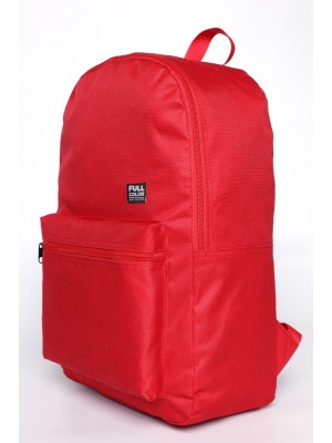 Mochila Juvenil Full Color Vermelha Reforçada com Bolso Frontal e Compartimento Amplo para Escola e Uso Diário