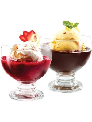 Taça de Sorvete Paulista 400ml Conjunto com 3 Peças – Vidro Transparente, Taças Reforçadas para Sorvete, Açaí, Salada de Frutas e Sobremesas