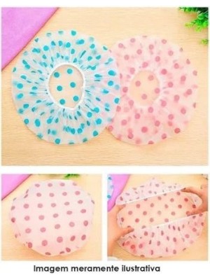 Touca de Banho Estampada Impermeável com Elástico Reforçado Confortável Proteção para Cabelos