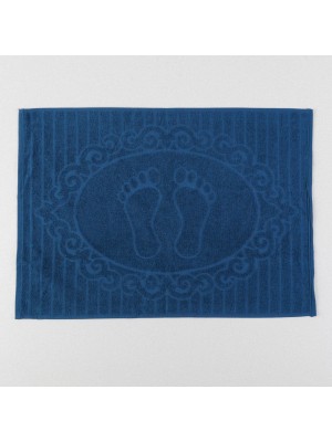 Toalha Piso Formosa 70x50cm 160g Azul Marinho Absorvente, Leve e Confortável para Banheiro