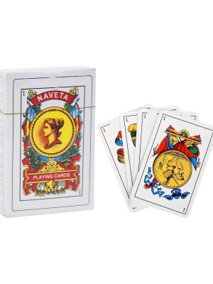 Baralho Espanhol Tradicional de Papel 10x6,5cm para Jogos de Truco, Brisca e Escoba – Cartas Coloridas e Resistentes