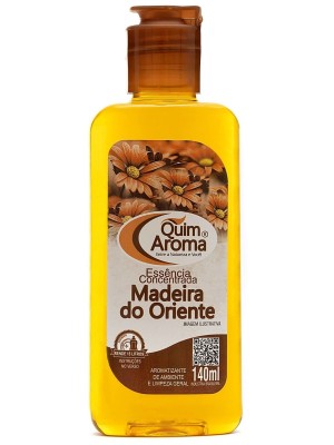 Essência Concentrada Madeira do Oriente 140ml Quim Aroma Fragrância Amadeirada Exótica para Ambientes, Limpeza Perfumada e Artesanato