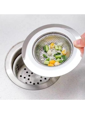 Ralo de Pia em Aço Inox 9cm Redondo com Filtro Anti-Entupimento para Cozinha