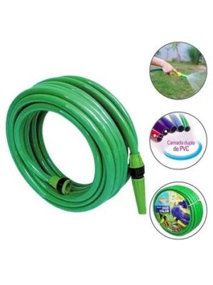 Mangueira Duo Color 10 Metros Flexível para Jardim, Quintal e Lavagem de Carros com Alta Durabilidade