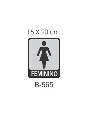 PLACA SANITARIO FEMININO 15X20CM UN.