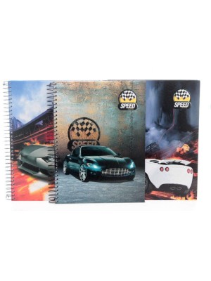 CADERNO UNIVERSITÁRIO 200FLS CD ESPIRAL 10X1 SPEED CAR UN.