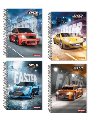 CADERNO ESPIRAL 96FLS ¼ CD SPEED