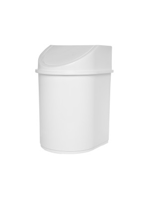 Lixeira Basculante 12 Litros Jaguar Plástica com Tampa Basculante para Cozinha, Banheiro e Área de Serviço – Compacta e Resistente 