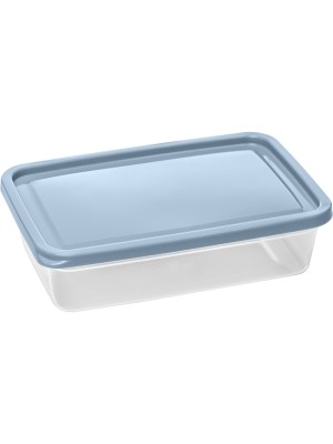 Organizador Retangular Slim 2,1L com Tampa – Caixa Organizadora Transparente para Despensa, Cozinha, Geladeira e Gavetas