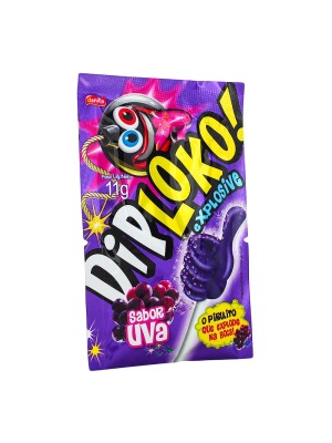 PIRULITO DIP LOKO 11G UN. BOOOM  SABOR UVA DANILLA