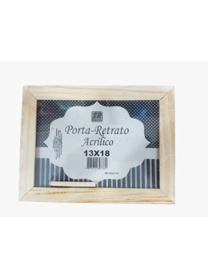 Porta Retrato De Pinus 10x15cm Acetato