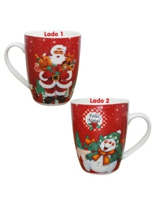 CANECA DE CERAMICA NATALINA 350ML UN. MARCIANA