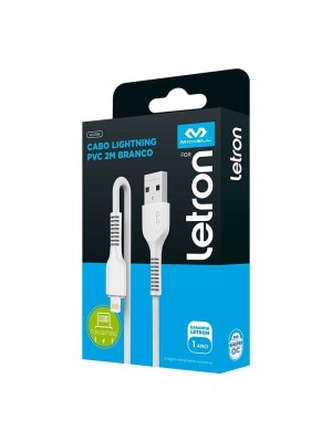 CABO IOS LIGHTNING 2.4A 2M BRANCO CARGA RAPIDA