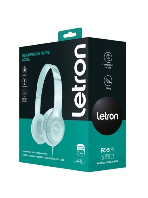 FONE DE OUVIDO WIRE AZUL C/FIO 3M LETRON