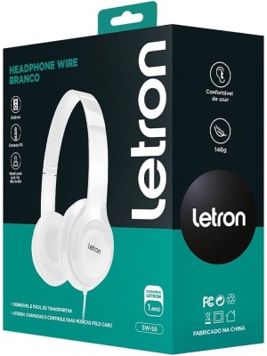 FONE DE OUVIDO WIRE BRANCO C/FIO 3M LETRON