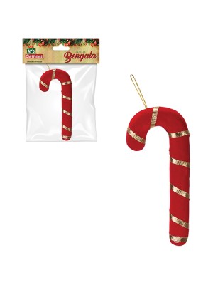 ENFEITE BENGALA NATALINA 17X7X2CM UN. ZEIN