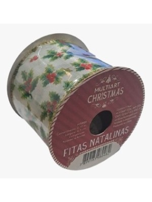 FITA DECORATIVA 2,7MX6,3CM DE NATAL UN. MULTIART